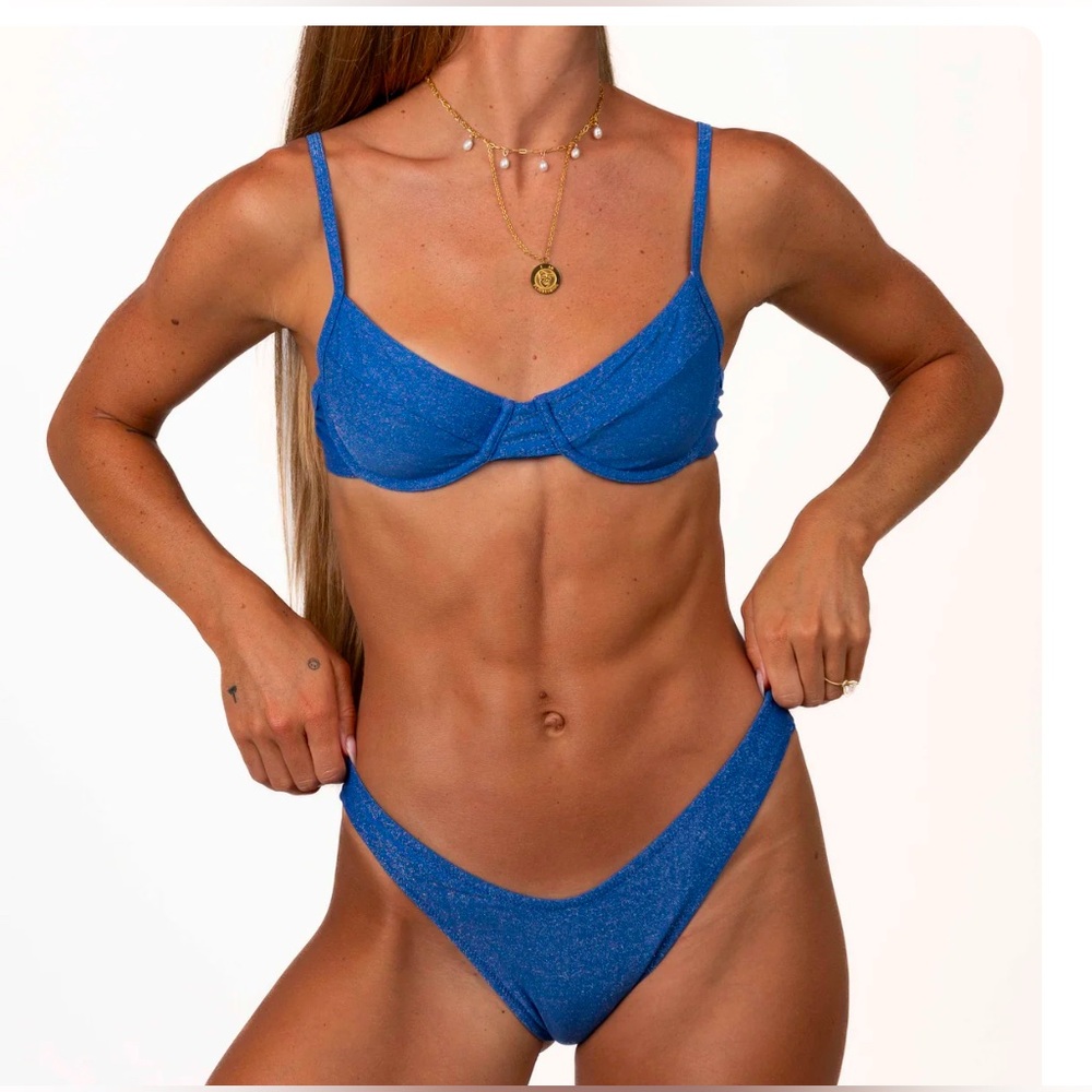 Honey swim blue sparkle bikini
